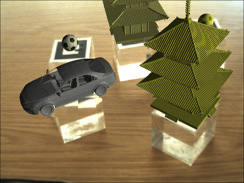 screenshot of augmented objects