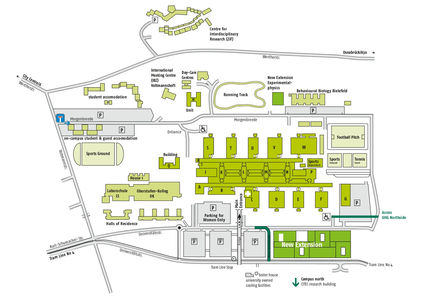 map of the university